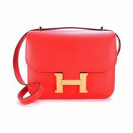 Hermes Constance Epsom Calfskin Shoulder bag Berry Red H7041809