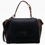 FENDI Silvana Cowhide Shoulder Handbag In Black F456025