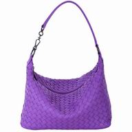 Bottega Veneta Classic Intrecciato Nappa Weave Falcate Shoulder Bag In Pink Purple B6110614
