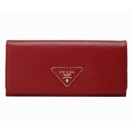 Prada Saffiano Lux Cowhide Women Wallet In Red P482620