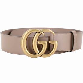 Gucci Double G Anti-gold Buckle Calfskin Belt Nude C49DEC23C5