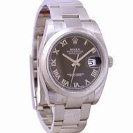 Rolex Datejust Automatic 36mm Gold Stainless Steel Watch Roman Black R116200-3