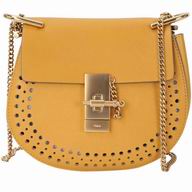 Chloe Drew Grain Leather Golden Chain Bag Orange Yellow C55649962