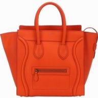 Celine Nano Luggage Meduim Size Calfskin Bag In Orange CE45175