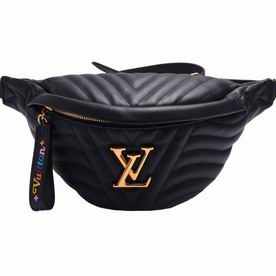 Louis Vuitton Smooth Calf Leather Louis vuitton New Wave Bumbag Noir M53750