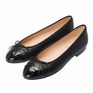 chaneI Double CC Lambskin Patent Leather Shoes In Black C4650633
