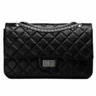 Chanel Jumbo Aged Calfskin Bag in Black(Antique-Silver) A12456AS