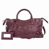 Balenciage Part Time Calfskin RoseGold hardware Bag Purple Red B2055078