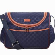 Gucci GG Canvas and Leather Ladies Shoulder Bag Blue G123326-B039