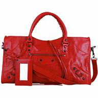 Balenciaga Medium Lambskin Hand/shoulder Small Studs Red 168028RED