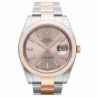 Rolex Datejust Automatic 41mm Stainless Steel Watch Rose Gold R7030712