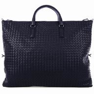 Bottega Veneta Classic Nappa Leather Zipper Woven Bag Night Blue B5660825
