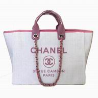 Chanel Denim Canvas Weave Shopping Beach Bag White C7032901