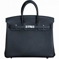 Hermes Birkin 25 Togo Leather 89 Noir Black Palladium Hand Sew Bag HB1025TSS