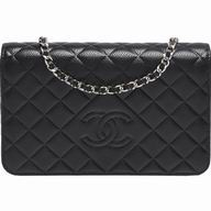 Chanel Caviar Calfskin Silver Chain Woc Bag Black A877240
