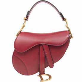 Christian Dior Mini Saddle bag in red supple calfskin M0447CWGHM41R