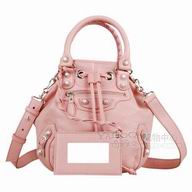 Balenciage Pompon Lambskin Silvery hardware Classic Mini Bag Rose Pink B4458113