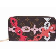 Louis Vuitton Monogram Canvas Zippy Wallet With Chunky Chain M41905