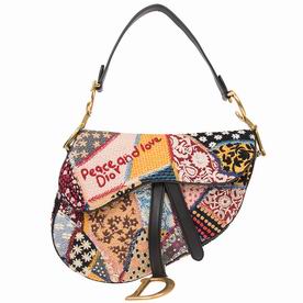 Christian Dior Oblique Saddle Bag In Colorful M0446CRPR888