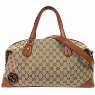Gucci Vintage Web Calfskin Boston Bag In Khaki Coffee G5382056
