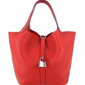 Hermes Picotin Lock Q5 Red Togo Leather Bag Palladium Hardware HEP671F57