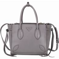 Prada City Sport Triangle Logo Calfskin Handhand Gray PR99F578