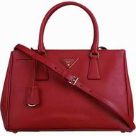 Prada Saffiano Lux Triangle Logo Small Size Bag Red P467949