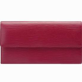 Louis Vuitton Epi Leather Sarah Wallet In Fucshia Red M60317