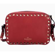 Valentino Garavani Rockstud Calfskin Bag Red VA5027A