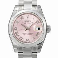Rolex Datejust Automatic 26mm Stainless Steel Watch Pink R179160-6