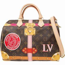 Louis Vuitton Printed Monogram Coated Canvas And Leather Patches Speedy 30 M41386