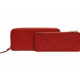 Louis Vuitton Monogram Empreinte Clemence Wallet Cherry M60169